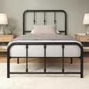 Zinus Leonardo Metal Platform Bed Frame, Victorian Spindle Style Headboard and Footboard, Heavy Duty Bed Base, Ample Underbed Space, Twin