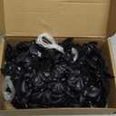 50 PCS Black Hanging Bats Plastic 3D Halloween Bat Party Ornament for April Fool's Day, Haunted House Decorations