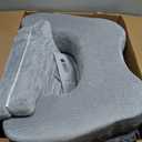 Nursing & Lounge Pillow for Twins, Breastfeeding Pillow Plus Size for Baby with Back Support and Adjustable Height, Multifunctional Baby Breast Feeding Pillow for Twin 0-12 Months - Grey