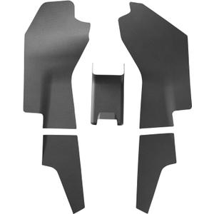 LUCKEASY 5pc Front & Rear Center Console Anti-Kick Pad for Tesla Model Y Juniper 2026 2025 New Durable TPE Black Scratch-Proof Removable for Model Y Accessories