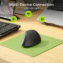 seenda Ergonomic Mouse Wireless, MOU200 Bluetooth Vertical Mouse - 3 Multi-Device Connectivity,1000/1600 /2400 DPI, Ergo Optical Mice for Windows, Mac OS, Computer/PC/Laptop, Black
