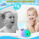 Gigilli Bath Toys for Kids Ages 1-3, Baby Bath Toys 6-12-18 Months, Pool Water Toys for Toddlers, Babies 1 2 3 Year Boy Girl Gifts, Light Up Whale Bath Toy Sprinkler, 1st Birthday Bathtub Fountain Toy