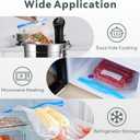 21 Pcs Reusable Vacuum Sealer Bags(8.5 * 8.5in), BPA Free Sous Vide Bag, with Sealing Clips & Leak-Proof Design for Sous Vide Cooking, Freezer, Microwave Heating