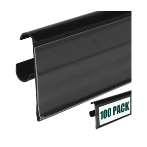 Fulmoon 100 Pcs 27 x 1.26 Inch Wire Shelf Label Holder Strip Price Tag Black Back Plastic Label Holder with Clear PVC Cover Black Back for Refrigeration Cases Cooler Shelf Fulmoon 100 Pcs 27 x 1.26 Inch Wire Shelf Label Holder Strip Price Tag Black Back Plastic Label Holder with Clear PVC Cover Black Back for Refrigeration Cases Cooler Shelf