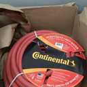 Continental Premium Garden Red Heavy Duty Hot Water Garden Hose, 5/8in Inside Diameter x 100ft Length, Male x Female Garden Hose Thread