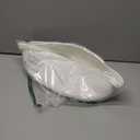 OIAHOMY Gift Basket with Handle, Small Woven Basket with Gift Bag, Ribbon and Wrap Tissue Paper, Nursery Bins Empty to Fill with Small Items, Baby, Pet Toy Organizer - White (12"x 8"x 5")