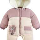 JiAmy Infant Snowsuit Toddler Baby Winter Clothes with Zippers Detachable Hat Warm Baby Girl Boy Coat, Size 73