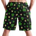 JUDIAN Men's Quick Dry Swim Trunks Tall Lightweight Swimwear with Pockets for Surfing & Vacation S (Black)