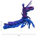 8.3 Inch 3D Printed Mantis Shrimp, 3D Printed Sea Animals Collectible, Lifelike Marine Creature with Flexible Joints, Desk Decor for Marine Biology Enthusiasts