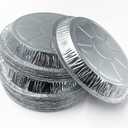 50pcs Disposable Aluminum Round Foil Baking Tins, 9 inch, Silver