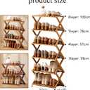 Jessie Bamboo Shoe Rack,Free Standing Shoe Rack for Closet,Portable Folding Shoe Storage Rack, Space Saving,Shoe Shelf for Bedroom Entryway Hallway Closet Living Room (Primary-6 Tier), One Size