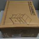 GYIIYUO 2 Drawer File Cabinet with 24'' Extended Desktop, Mobile Filing Cabinet, Rolling File Cabinet with Side Bag, Fabric Drawer, Fits A4/Letter Size, Printer Stand Home Office, White