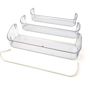 29325760655 Refrigerator Door Shelves for Dometic Americana II RV Refrigerator, Clear Door Shelf Replacement Combo Kit, 4-Pack Durable Plastic Door Bins No Long Bottle Holder (2932658012)