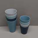 Grow Forward Premium Wheat Straw Cups - 13 & 20 oz Unbreakable BPA Free Hard Plastic Cups – Reusable Lightweight Plastic Drinking Glasses for Kitchen, Outdoor, Water, Camping, RV - Seascape