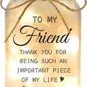 Best Friend Birthday Gifts, Friendship Gifts for Women, Friend Christmas Personalized Gifts for Women - Mason Jar Night Lights for Friends, Heartfelt Home Decor Gift