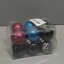 HTTHPVASE 12Pcs Nightmare Christmas Ball Ornaments Set, Skull Pattern Jack Sally Xmas Tree Decorations, Plastic Shatterproof Halloween Holiday Hanging Balls Decor (2.36”/60mm)