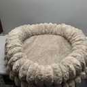 BALANCE Fluffy Round Dog Bed for Medium Dogs, Orthopedic, 30in, Oatmeal
Washable Calming Donut Dog Bed with Supportive Bolster and Anti-Slip Bottom, for Dogs Up to 30 Lbs
