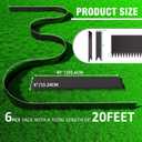 20ft. 6-Pack Galvanized Steel Landscape Edging - 40" L x 6" H Lawn Edging with 6 Stakes, Hammer-in Metal Garden Border for Landscaping, Lawn & Yard (Black)