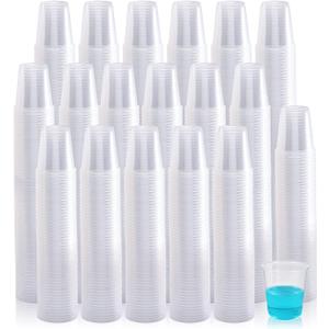 Turbo Bee 1000 Pack 3oz Disposable Plastic Cups,Disposable Mouthwash Cups,3 Ounce Small Clear Tumblers Ideal for Whiskey,Drinking Tasting, Food Sample