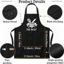 Water‑Resistant Kitchen Apron with Pockets, Unisex Polyester Apron