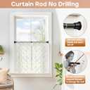 2 Pack Black Spring Tension Curtain Rods 18-36 Inch Adjustable Expandable Spring Loaded Curtain Rods No Drilling Suitable for Small Short Tension Rods 23-34 Inch Doors, Windows, Closet