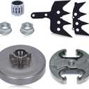 Adefol 325" 7T Clutch Drum Kit for 455 455E 460 Rancher 461 Chainsaw, 455 Clutch Drum Bearing Kit with Bumper Spike Felling Dog Bar Nuts Replacement Parts for 537291702, 537291602, 503973801