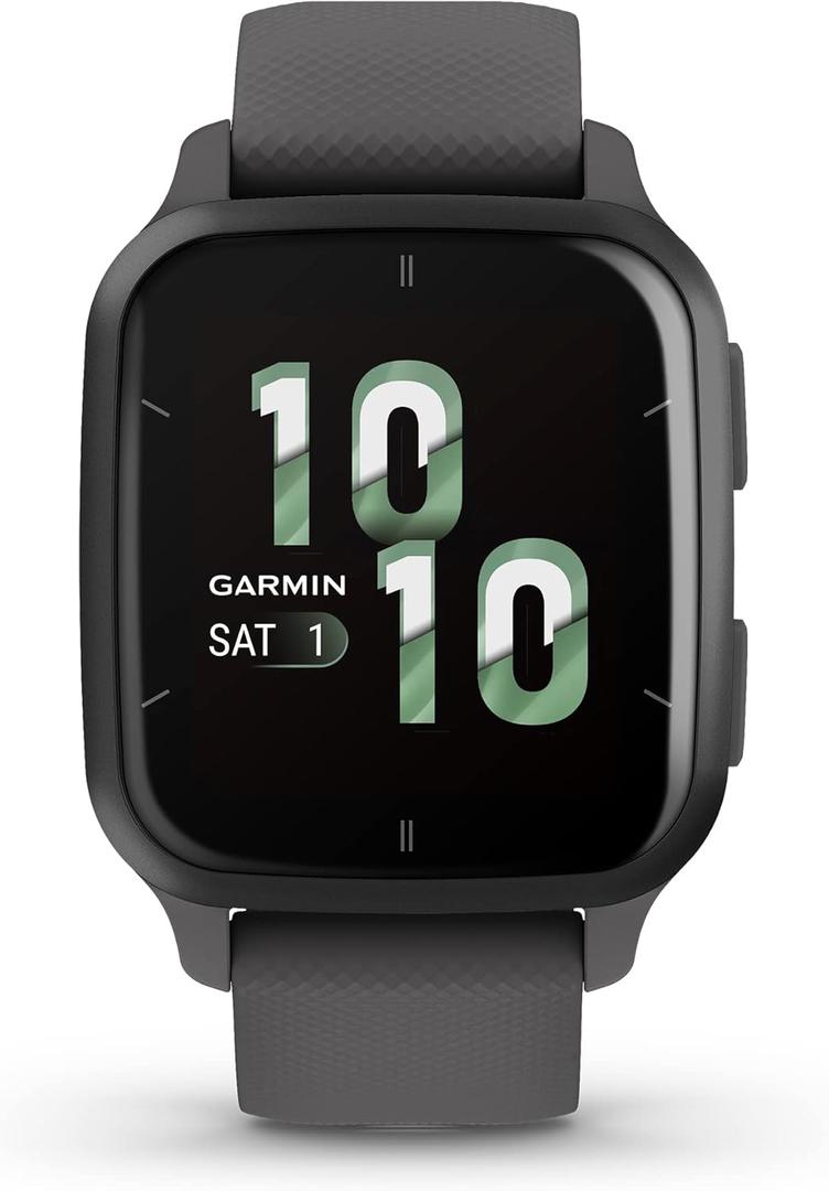 Garmin Venu Sq 2 GPS Smartwatch, All-Day Health Monitoring, Long-Lasting Battery Life, AMOLED Display, Slate and Shadow Gray