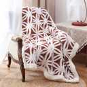 LOMAO Sherpa Fleece Blanket for Mom Cozy Soft Throw Blanket for Women Men Easter Gifts Dual Sided Couch Sofa Bed Blanket (Brown, 51"x63")