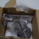 PERMO Vintage Industrial Wall Sconce Lighting Fixture with Mini 5.9" Round Globe Milk White Glass Hand Blown Shade (Chrome)