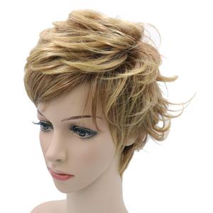 20cm Girls Fashion Short Loose Big Curly Hair Women Cosplay Wig Golden