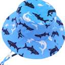Sarfel Baby Sun Hat Toddler Summer Hats UPF 50+ Baby Bucket Hat Kids Beach Hats for Baby Boys (Blue, XL)