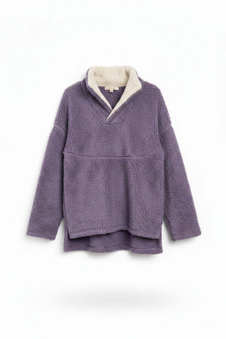 OLRIK Plus Size Hooded For Women V Neck Pullover Oversized Sweatshirts Long Sleeve Tops Loose Fit XXL Warm