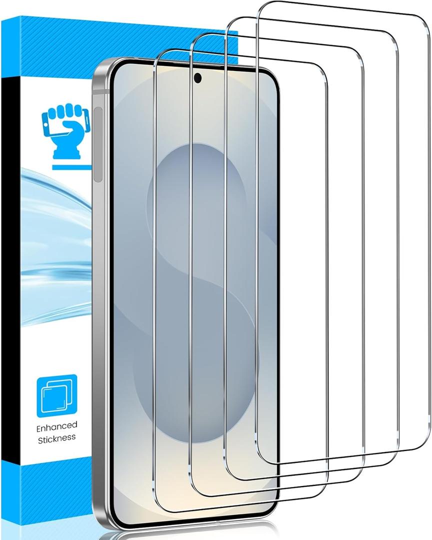 LYWHL 4 Pack for Samsung Galaxy S25 Edge Screen Protector, Tempered Glass HD Clear 9H Hardness Protective Film, Full Coverage Anti-Scratch Bubble Free Easy Install Case Friendly