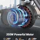 Electric Scooter for Adults - 19/28 MPH, 21/34-Mile, Dual Suspension, 8.5" /10" Tires, 350W/ 600W Motor, UL2272 Certified Foldable Commuting E-Scooter with App Control (Optional Seat)