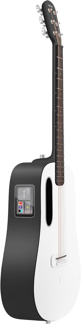 LAVA ME PLAY Smart Guitars,HILAVA 2.0 System Acoustic Electric Guitar,Right Handed 6 Steels String Acustica Guitarra For Adults & Teens & Beginner (36', LITE BAG,Nightfall & Frost White)