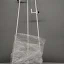 Metal Free Standing Adjustable Display Stand Scroll Easel with Chain Support, White Easel Stand for Sign, Wedding, Picture Frame. (No Installation Required)