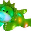 Glow Guards 15'' Light up Triceratops Dinosaur Stuffed Animal,LED Soft Dinosaur Plush Toy with Night Lights Glow in The Dark,Children's Day Birthday for Toddler Kids