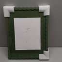 11x14 Wavy Picture Frame With Mat For 8x10, Wavy Edge Wooden Picture Frame with Real Glass - Wall Mount Display, Green, 2 Pack