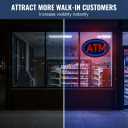 Ultra Bright, High Energy Efficiency (More LEDs Less Power) ATM Business Sign (Standard Size 19"x10")