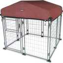 Neocraft My Pet Companion Dog Kennel with Roof Cover (4.5’) - Weather Resistant / Covered / Heavy Duty / Outdoor / Winter Welded Wire Pet Kennel for Medium Sized Dogs - Easy to Assemble