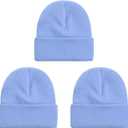 NPQQUAN 3 Packs Unisex Beanie Hats for Men Women Winter Knit Beanies (One Size)
