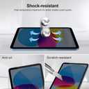 Privacy Screen Protector for iPad A16 11th/10th Generation 10.9 inch 2022/2025 9H Tempered Glass [Face ID & Apple Pencil Compatible] HD Clear Case Friendly