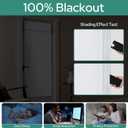 HOMEIDEAS 100% Pure White Linen Blackout French Door Curtains, Privacy Door Window Curtains, 30 X 68 Inch Room Darkening Blinds, Thermal Insulated Shades for Bedroom, 1 Panel