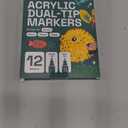 ARTISTRO 12 Acrylic Paint Markers Medium Tip- Easy for All Ages & Levels Acrylic Paint Pens for Fabric, Rocks, Paper, Wood, Canvas, Glass, DIY