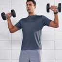 NORTHYARD Men's Workout Gym T-Shirts Lightweight Running Athletic Short Sleeve Quick Dry Shirt Tops (Gray)