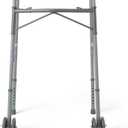 Medline Heavy Duty Bariatric Extra Wide Folding Walker with 5" Wheels, Supports up to 600 lbs, Comfort Foam Hand Grips