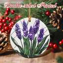 2 x Flower Hanging Ornament, Christmas Ornaments, Xmas Decorations for Tree, Ornaments for Christmas Tree, Holiday Ornament, Flower Themed Gifts, Holiday Party Gifts, Xmas Gift Ideas - Lavender