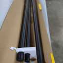 Kenney KN90001 1" Weaver Indoor/Outdoor Rust-Resistant Curtain Rod, 72-144", Black