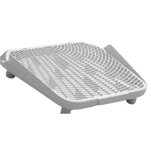 Cat Litter Box Ramp Mat with Filter Function, Cat Step Pedal Stool for Self-Cleaning Litter Box, Easy to Clean, Ideal for Kitten & Elderly Cats (White)