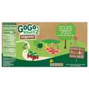 GoGo squeeZ Organic Applesauce and Fruit Puree, Apple Apple, 3.2 oz (Pack of 12), Unsweetened Organic Fruit Snacks for Kids, Gluten Free, Nut Free and Dairy Free, Recloseable Cap, BPA Free Pouches (EXP 06/17/27)